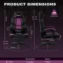 Gaming Chair Big and Tall for Heavy People 400 lbs, Wide Seat Office Chair