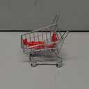 Shindel Mini Shopping Cart for Kids, Grocery Store Pretend Play for Toddler Supermarket Handcart Trolley Dollhouse Toys for Kids