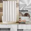 ALYVIA SPRING Waterproof Fabric Shower Curtain Liner with 3 Magnets - Soft Hotel Quality Cloth Shower Liner, Light-Weight & Machine Washable - Standard Size 72x72, White