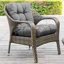 QILLOWAY Outdoor Seat/Back Chair Cushion Tufted Pillow, Spring/Summer Seasonal Replacement Cushions - Set of 2 (Grey) (Set Of 2 (1Pack))