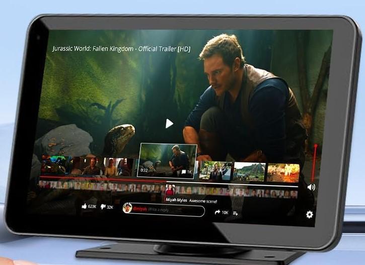 2026 Enhanced Carplay Screen for Car  7" HD Portable Carplay & Android Auto with Bluetooth, HD Backup Camera, GPS Navigation, Siri, FM Radio, AUX, and Mirror Link – Compatible with All Vehicles