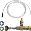 M MINGLE Adjustable Chemical Injector Kit for Pressure Washer, Soap Injector, 3/8 Inch Quick Connector