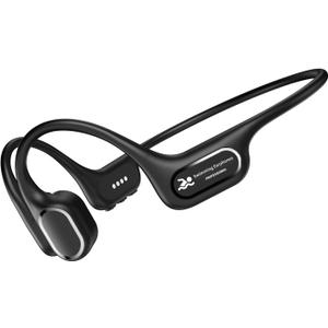 Bone Conduction Swimming Headphones, IP68 Underwater Headphones with MP3 Player, Open Ear Sport Earphones,Waterproof Earbuds for Swimming, Running, Cycling(Black)