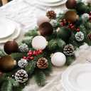 2 x Velvet Christmas Ornaments Set,12 Pcs Christmas Decor Bolas Grandes De Navidad para Arbol Velvet Christmas Balls - Earth Toned, 80mm 3.15 inch