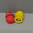 Latex Chew Dog Toys, Novelty Squeaky Pacifier Dog Toys for Teething Puppies, Mild Chewing Small, Medium, Large Dogs, Pet Dogs Supplies Newborn Puppy Gift (2 Pcs, Red+Yellow)