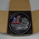 AICEL Baffled Oil Catch Can Kit, Aluminum Polish Baffled Car Oil Separator Catch Can with Fuel Line Hose Kit, Car Accessories 300ml Universal Oil Reservoir Tank with Breather Filter (Black)