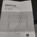 Headboard for Full Size Bed with LED Light, USB & Type C Post, Upholstered, Height Adjustable, Sturdy, Easy Assembly, Wall Mounted Head Boards Only, black