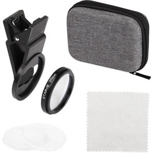Cell Phone Star Filter Kit YACSEJAO 37mm Star Filter Optical Glass 8 Points Starburst Lens Filter Kit with Canvas Bags and Other Accessories