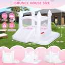 White Bounce House: Bounce House for Kids 3-6 with Blower, Slide, Ball Pit, (10FT X 10FT X 7FT) Bouncy Castle for Indoor Outdoor Birthday Party Wedding Decor, Jump House for Toddlers