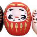EDOYA Daruma Dolls (Set of 7) Japanese Good Luck Fortune Multicolor Figurine Ornament Traditional Charms