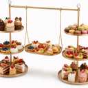 Metal 3 Tier Cupcake Stands Display, Removable Tray with Swing,Gold
Perfect For Weddings,Birthdays,Christmas,Parties,Decor,Dessert Table Display Set,Cupcake Tower,35 x 11.42 x 21.65 in
