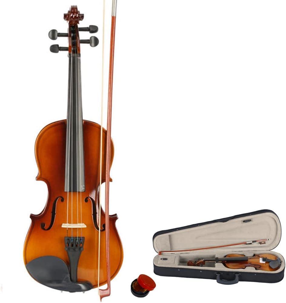 Ktaxon 3/4 Violin for Beginners, Fiddle for Students and Enthusiasts, Acoustic Violin Kit with Case, Bow, Rosin & Manual (Glossy)