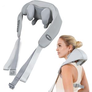 JOROTO Neck Massager for Pain Relief Deep Tissue Updated 8D Cordless Neck Shoulder Back Massage with Heat for Back Shoulder Leg Electric Kneading Massager Pillow Birthday Gift Fathers Day Gift