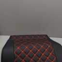 Coverado Car Seat Covers Full Set, Luxury Faux Leather Waterproof Seat Covers, Black Car Seat Covers, Universal Car Seat Protector Leather Car Seat Cushion, Carseat Cover Fit Most Cars, Black&Red