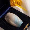 Small Keepsake Cremation Urn for Ashes - Beautiful Mini Memorial Urn with Velvet Box & Bag
