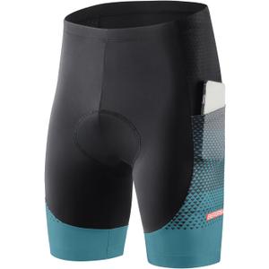 BERGRISAR Men's Cycling Shorts 4D Padded Bike Shorts Biking Bicycle Shorts with Pockets (X-Large, Green)