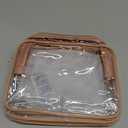 PACKISM TSA Approved Toiletry Bag - Clear Makeup Bag 3 Pack Medium, Quart Size Bag for 3-1-1 Liquids with Metal Smooth Zipper, Travel Makeup Bag for Women Men, Airport Airline Compliant Bag, Rose Pink (Medium Set (Standard))