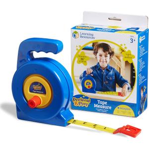 Learning Resources Pretend Play 3" Long Tape Measure - Kids Construction Toys, Preschool Activities, Pretend Play For Toddlers , Height Measurement Counting Tool, Fine Motor Skills, Homeschool