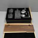 Whiskey Decanter Set, Whiskey Stones Gift Set for Men, Gifts Box with Reusable Stainless Steel Balls, Glasses, Decanter, Slate Coasters and Tongs for Dad, Boyfriend