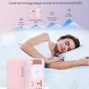 CUTIEWORLD Skincare Fridge - 4L Makeup Fridge for Refrigerating Makeup, Skincare and Food, Mini Fridge for Bedroom, Office and Car, Cooler and Warmer, Beverage Cooler, Leather Pink
