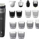 Philips Norelco Multigroom 5000 Series, All-in-One Trimmer and Hair Clipper, 18-Piece Men's Grooming Kit for Beard, Face, Hair, Body and Intimate Areas, No Blade Oil Needed, Model MG5910/49