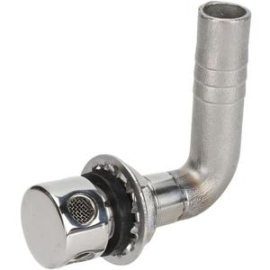 Marine Grade Stainless Steel 316 Fuel Tank Ventilation Port , M16 Vented Exhaust Pipe For 12mm To 15mm Inside Diameter Hose with Gasket Flush Mount (90 Degrees)