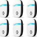 Ultrasonic Mouse & Pest Indoor Repeller, Repellent for Rats, Roaches, Spiders, Bugs, Ants, Plug-in Device (6 Pack)
