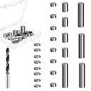 QoTang 24 PCS Cylindrical Stainless Steel Weight 6.8 Ounce, 4 Different Sizes Incremental Cylinders Car Weights Compatible with Pinewood Car Derby to Optimize Speed