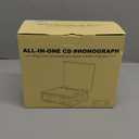 CD Player with Built-in Speakers Bluetooth Retro Portable CD Players for Home Music Player with Remote Control Headphone Jack Walnut Brown