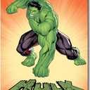 Desperate Enterprises Marvel Hulk Geometric Tin Sign - Nostalgic Vintage Metal Wall Dcor - Made in USA