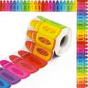 Bulletin Board Borders, 60 Feet Self Adhesive Confetti Scalloped Rolled Border Trim Crayon Colorful Decoration for Classroom Offices Wall Desks Windows Doors Back-to-School Decoration (T205)