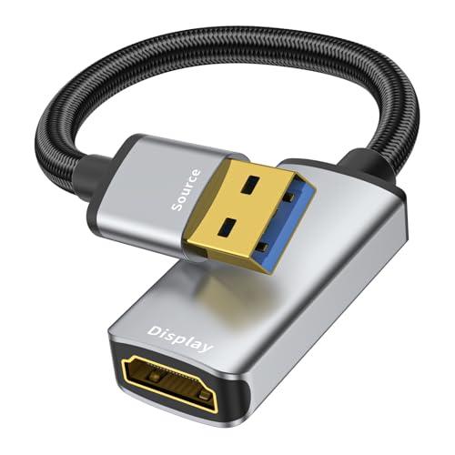 THANDBLE USB to HDMI Adapter 1080P 60Hz, USB A 3.0 to HDMI Adapter for Monitor, TV, Projectors, Compatible with Mac OS Windows 7/8/10/11 - Requires Driver Installation