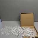 6pcs Large White Snowflakes Ornaments 12 Big Plastic Glitter Snowflake for Winter Indoor Outdoor Christmas Tree Window Room Decorations Giant Craft Snowflakes