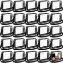 Abbylike 20 Pcs Clear Crossbody Bag Bulk Soccer Game Stadium Bag Adjustable Strap Transparent Purse for Women Concert Sport Event(Black, 20 Pack)