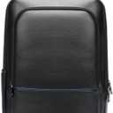 BOPai Genuine Leather Backpack for Men Multi-Function 15.6 inch Laptop Premium Executive Business Travel Friendly Smart Rucksack Anti Theft Large Capacity Office Classic Black