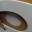 CHURCH Toilet Seat, Easy Clean Hinges Release for Deep Cleans, Durable Enameled Wood Seat, Elongated, White