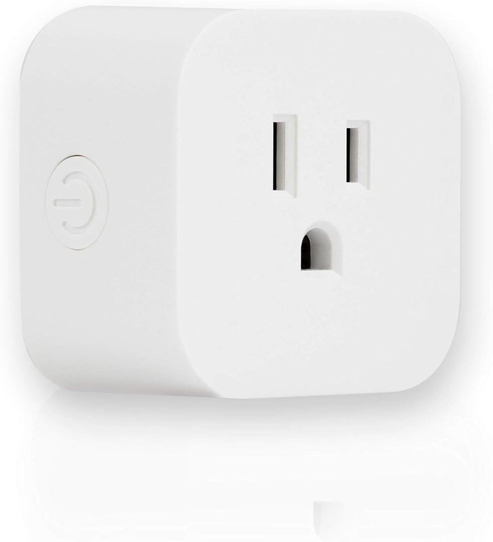 Enbrighten, White, Wi-Fi Smart Light Switch, Indoor Micro Plug-In, 1-Grounded Outlet, No Hub Required, 51511