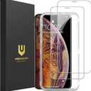 UNBREAKcable Screen Protector for iPhone XS Max and iPhone 11 Pro Max 2 Pack, 2.5D Tempered Glass for iPhone XS Max/11 Pro Max Anti-scratch, Anti-fingerprint, Bubble Free & Case-friendly