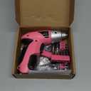 Hi-Spec Small Electric Screwdriver, Mini Drill Set, Rechargeable 3.6V Cordless Screwdriver with 26 Driver Bits, Power Tool for Small Projects & Home Use, Pink
