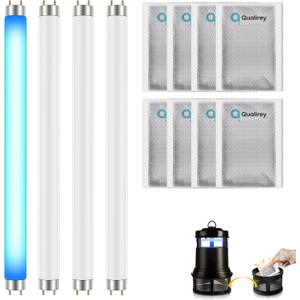 Qualirey 32050 Replacement Bulb for Mosquito Attractant Kit, Compatible with DynaTrap DT2000XL/XLP DT3012, T5 6W UV Fluorescent Tube, Mosquito Lure Trap for Bug Zapper, High Capture Rate(12 Pack)