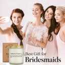 2 x PARDIEUR Lavender Scented Candle - Bridesmaid Gifts for Sister, Women Friends, Wedding Present, Maid of Honor Proposal Gifts, Jar Candle, Modern Design, Long Burning, Travel Size