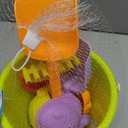 Beach Bucket Toy Set 9pc Set 1 Bucket 2 Shovels 1 Rake 5 Sand Molds