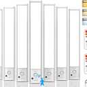 Under Cabinet Lights with Remote Control,2500mAh USB Rechargeable Motion Sensor Light Indoor,350 Lumen LED Closet Light,3 Color Temps Wireless Under Counter Lights for Kitchen, Wardrobe,Hallway,7 Pack (White-12 Inch)