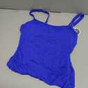 Eomenie One Piece Swimsuit for Women Tummy Control Ruched Bathing Suit Push Up Slimming Swim Suit Double Straps Swimwear (Medium, Royal Blue)