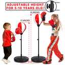 Punching Bag for Kids Included 2 Pack Boxing Gloves, Boxing Toy Sets with Height Adjustable Stand for Boys, Sports Gifts for Boys & Girls Age 5,6,7,8,9,10 Years Old