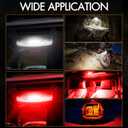 UTV Interior Light, RFROAD LIGHTING Universal Interior Dome Light Roll Bar Mount LED Lights Utility Roll Cage Lights for UTV Polaris RZR ATV Can-Am Kawasaki Truck Car Off Road Cab - White/Red