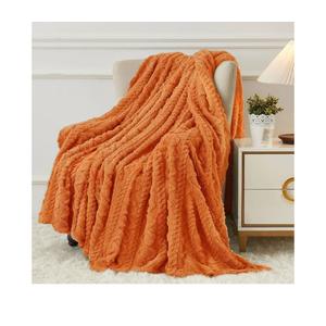 Aganear Flannel Throw Blanket - 50"x60" Orange Blankets Boho Decor Cozy Soft Bedding for Warm Present for Tennessee Vols, Christmas, Halloween, Housewarming