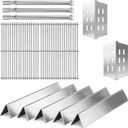 Grill Parts for Weber Genesis 300 Series with Front-Mounted Control, Fits Weber Genesis E310 E320 E330 Series Grill, Grill Grates + Flavorizer Bars+ Heat Deflector + Burner Tube7528+7620+7622+62752