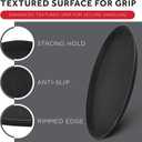 Winco TFG-14K Round Fiberglass Tray with Non-Slip Surface, 14-Inch, Black