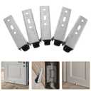 PRETYZOOM Heavy Duty Sliding Door Support Wheel Set with Nylon Rollers 5-Piece Anti-Sagging Door Bottom Guide Smooth Quiet Operation for Furniture and Office Chairs